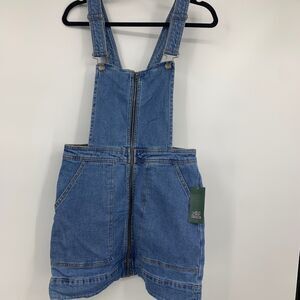 Wild Fable Womens XS Dress Overall Jumper Bibs Jean Full Zip Retro Boho NEW